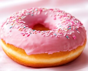 Pink Donut on Pink Surface