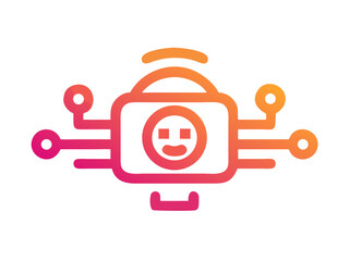 robot logo vector design