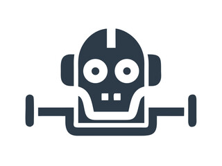 robot logo vector design