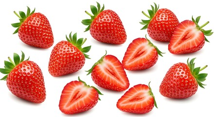 Ripe red strawberries