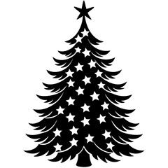 Misty evergreen forest, tranquil and serene