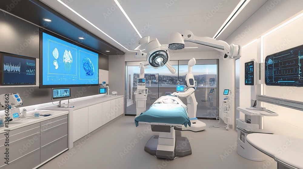 Aufkleber advanced robotic surgery suite with ai precision and modern technology