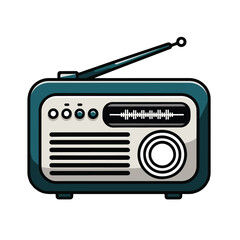 retro radio vector illustration