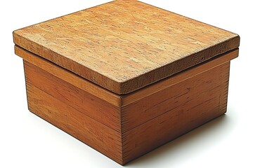 Rustic handmade wooden box with a secure lid, perfect for storage solutions