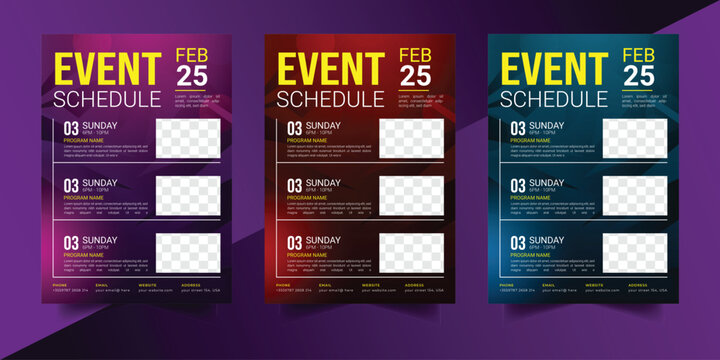 Nonprofit Event, Sponsorship Levels, Fundraising Flyers design layout concept template, Technical Data Sheet layout template. Product Catalogue & modern Event Schedule conference design template 