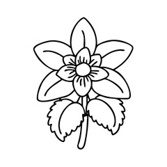 lamium deadnettle flower icon, lamium deadnettle flower line art - simple line art of lamium deadnettle flower, perfect for lamium deadnettle flower logos and icons