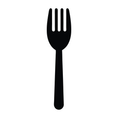 fork spoon silhouette white background 
