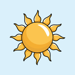 Fun Sunny Illustration of a Happy Sun Wearing Shades