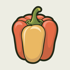 vector illustration of a red pepper