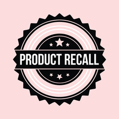 Product Recall Stamp Circular Label Design for Alerts and Warnings