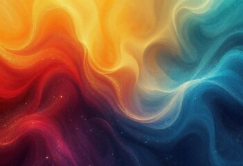 Obraz premium Abstract Swirling Colorful Waves Background