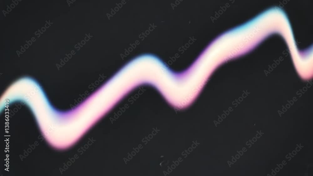 Poster abstract wave background with flowing lines and vibrant spectrum gradient on dark backdrop