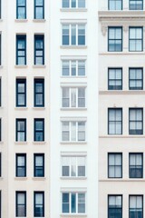 Fototapeta premium collection of urban window displays arranged in variety of architectural styles creates harmonious scene