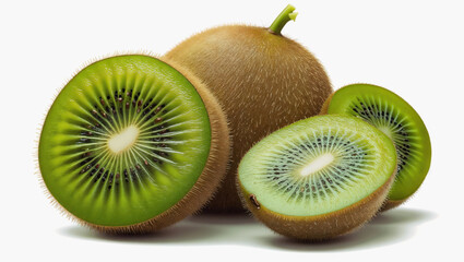 Fototapeta premium High-Quality Image of Kiwi with white Background..