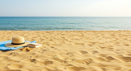Golden Sands, Azure Dreams AI Generated