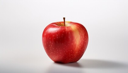 red apple on white background