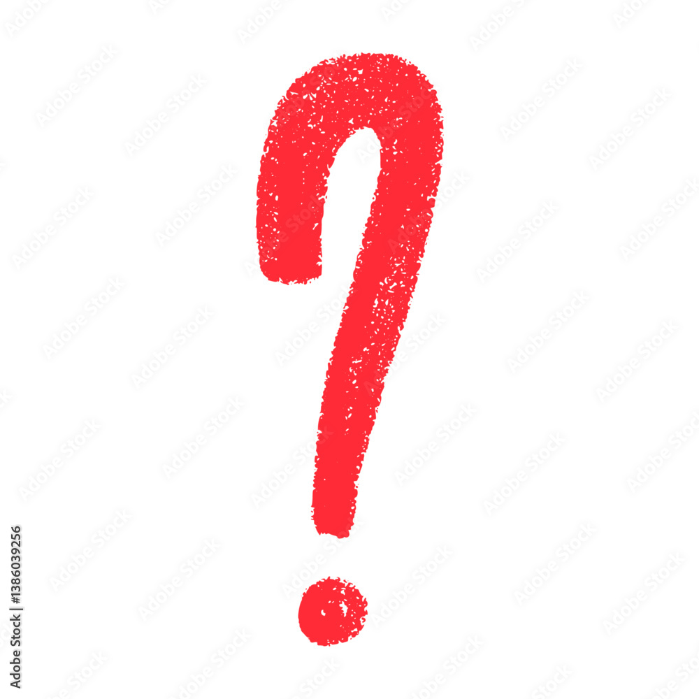 Poster hand-drawn question mark icon with sketch-style details. curious doodle symbol for faq sections or i
