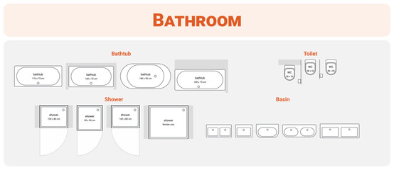 Furniture Layout Mockups Set – Bathroom Interior Design