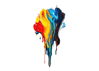 Fototapeta premium Colorful acrylic paint drip