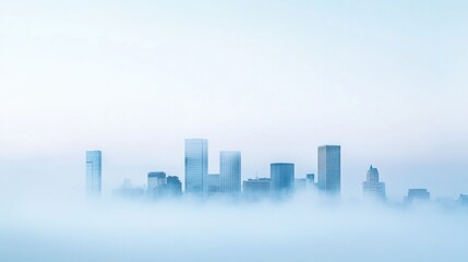 Fototapeta premium minimalistic close-up of urban smog enveloping city skyline