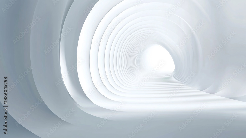 Poster abstract design with white smooth architectural background geometric topographic print with coral an