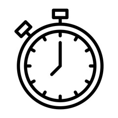 Stopwatch Outline Icon