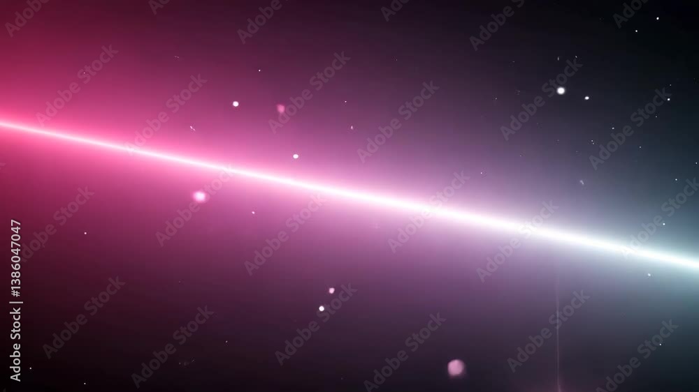 Poster abstract light beam on black background featuring motion blur glittering particle effects and a grad
