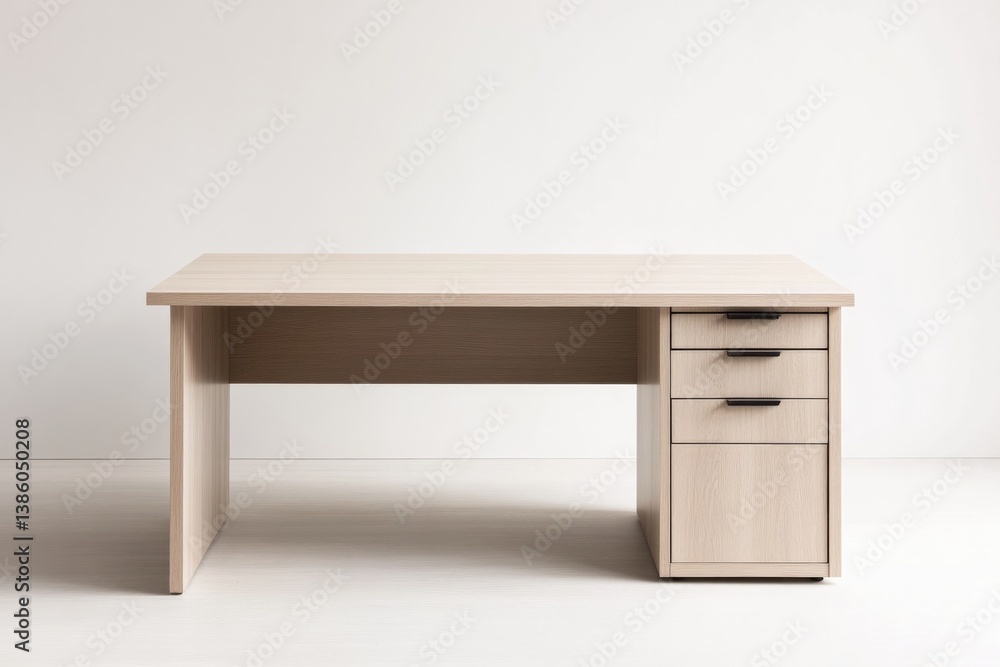 Poster minimalistic photograph of empty organized office workspace symbolizing hr management with ample cop