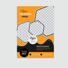 Restaurant flyer mockup design modern and creative design.