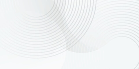 White geometric abstract background overlap layer on bright space with lines effect decoration. Modern graphic design element circles style concept
