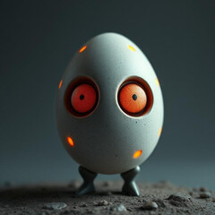 easter egg on black background