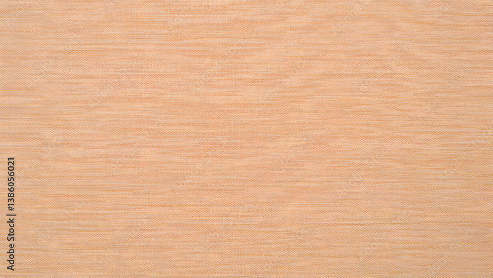 Aufkleber a light orange fabric with a close-up view showing its detailed horizontal pattern and smooth textur