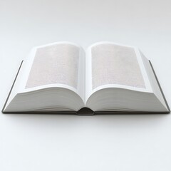 Obraz premium A large open book lies flat on a white surface
