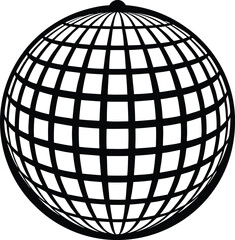 Disco Ball Silhouette Vector &ndash; High-Quality Design for Event Graphics