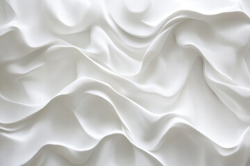 Obraz premium Abstract White Silk Fabric Texture Background with Flowing Wave Pattern