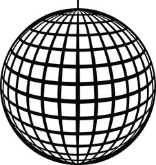 Disco Ball Silhouette Vector &ndash; High-Quality Design for Event Graphics
