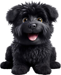 perro, animal, mascota, blanco, cachorro, canino, aislada, cuca, estudio, negro, engendrar, schnauzer