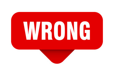 wrong sticker. wrong sign on transparent background