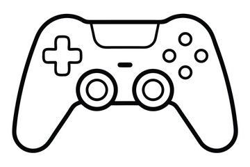 Game pad icon. Game controller silhouette vector design, Video game controller, joystick illustration, minimalist line art drawing of a video game controller © Abu hamed shah