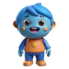 3d render of a boy with a big smile