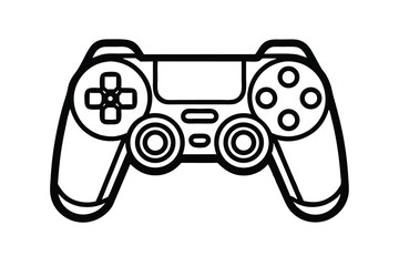 Game pad icon. Game controller silhouette vector design, Video game controller, joystick illustration, minimalist line art drawing of a video game controller
