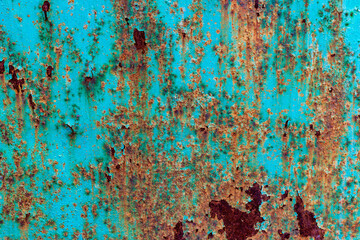 Heavily Corroded turquoise Metal Sheet