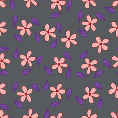 textile design with small flowers pattern image