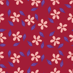textile design with small flowers pattern image