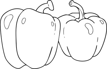Hand Drawn Bell Pepper Illustration illustration