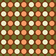 Vector seamless background with circles in pastel colors