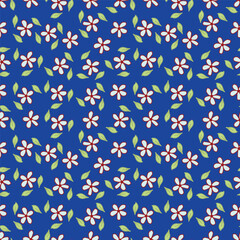 textile design with small flowers pattern image