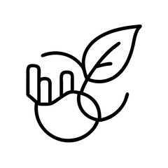 Eco-friendly logo design with leaves and circular elements  