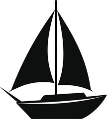 Sailboat Silhouette Vector & Nautical Marine Icon