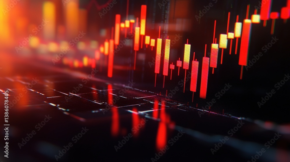 Poster Dynamic Forex Trading Concept with Candlestick Chart Visualization